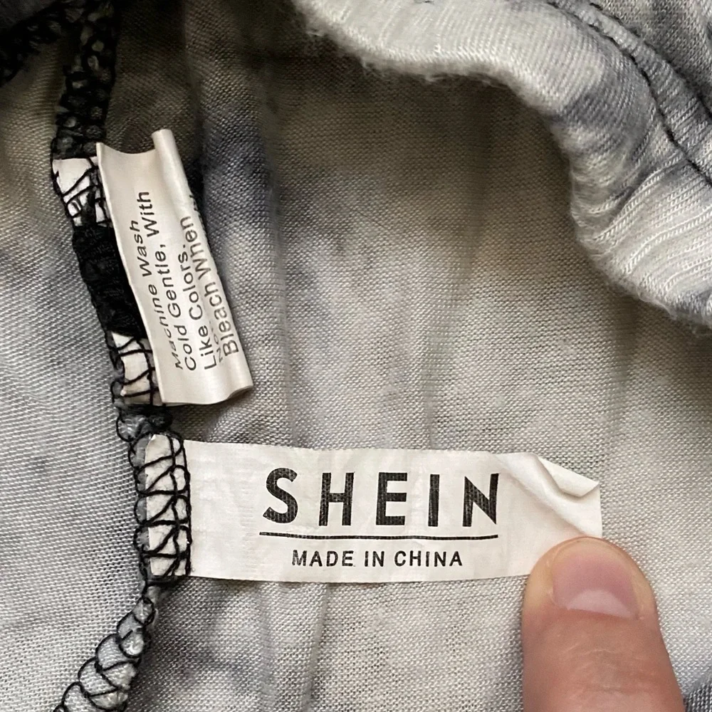 Shein Size M Black & White Tie Dye Shorts
